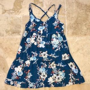 Blue floral dress